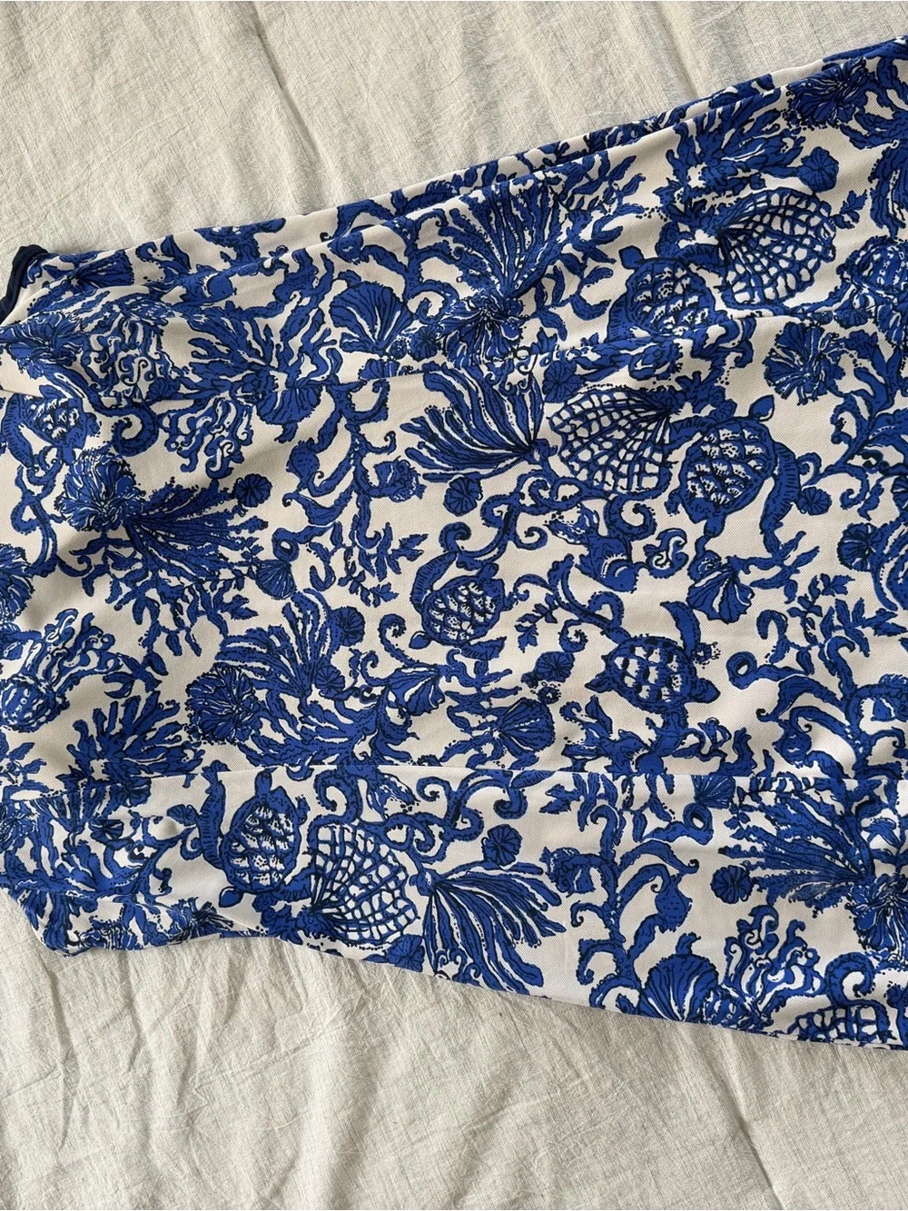 Lilly Pulitzer LuxeTetic Blue & White Floral Sleeveless dress/romper - Picture 4 of 4